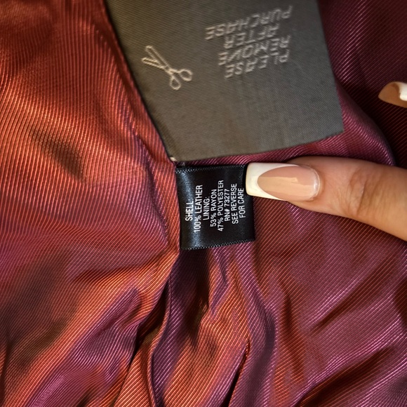 CROFT & BARROW leather women’s jacket - Picture 5 of 7